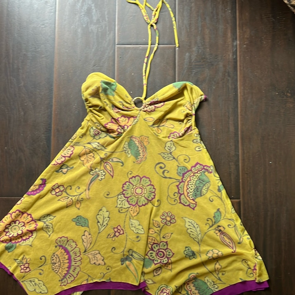 Sweet Pea Mesh Halter Tunic Top